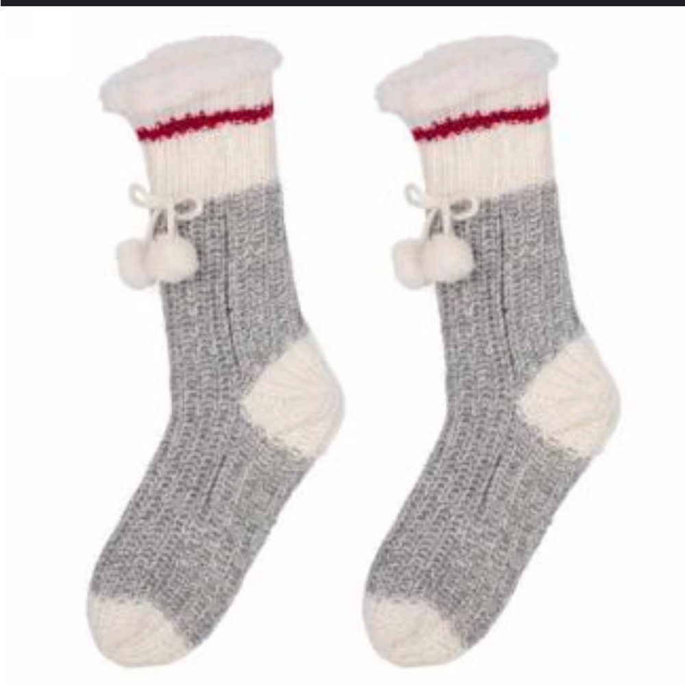 Cable knit lounge socks